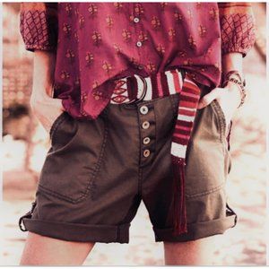 Sundance Size 6 Brown Everyday Explorer Shorts Cotton Stretch 31x 8.5"/6"cuff